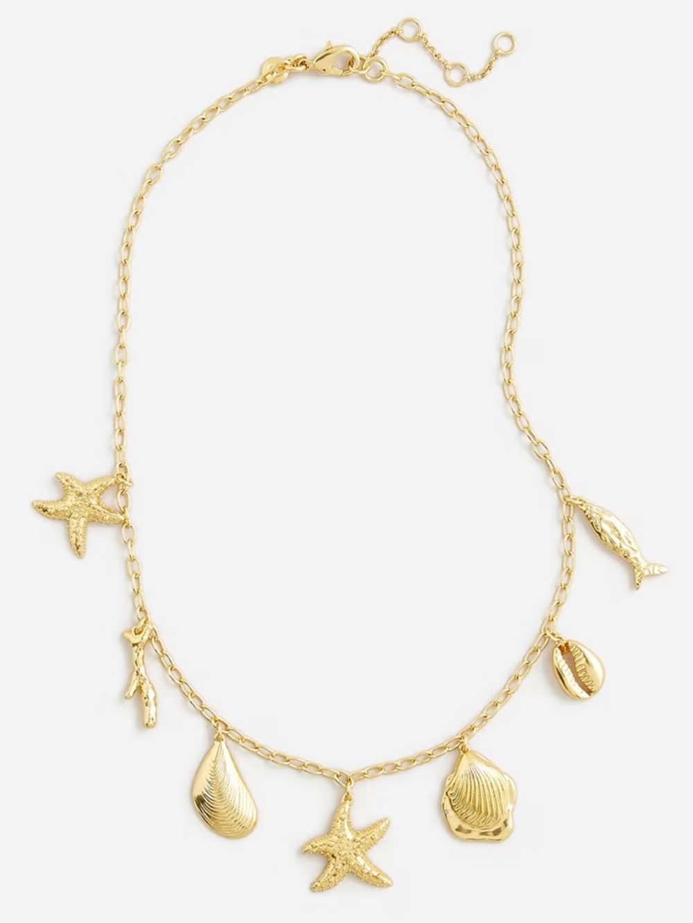 J. Crew Underwater Charm Necklace in Gold Plate. Brand new! - Picture 2 of 5